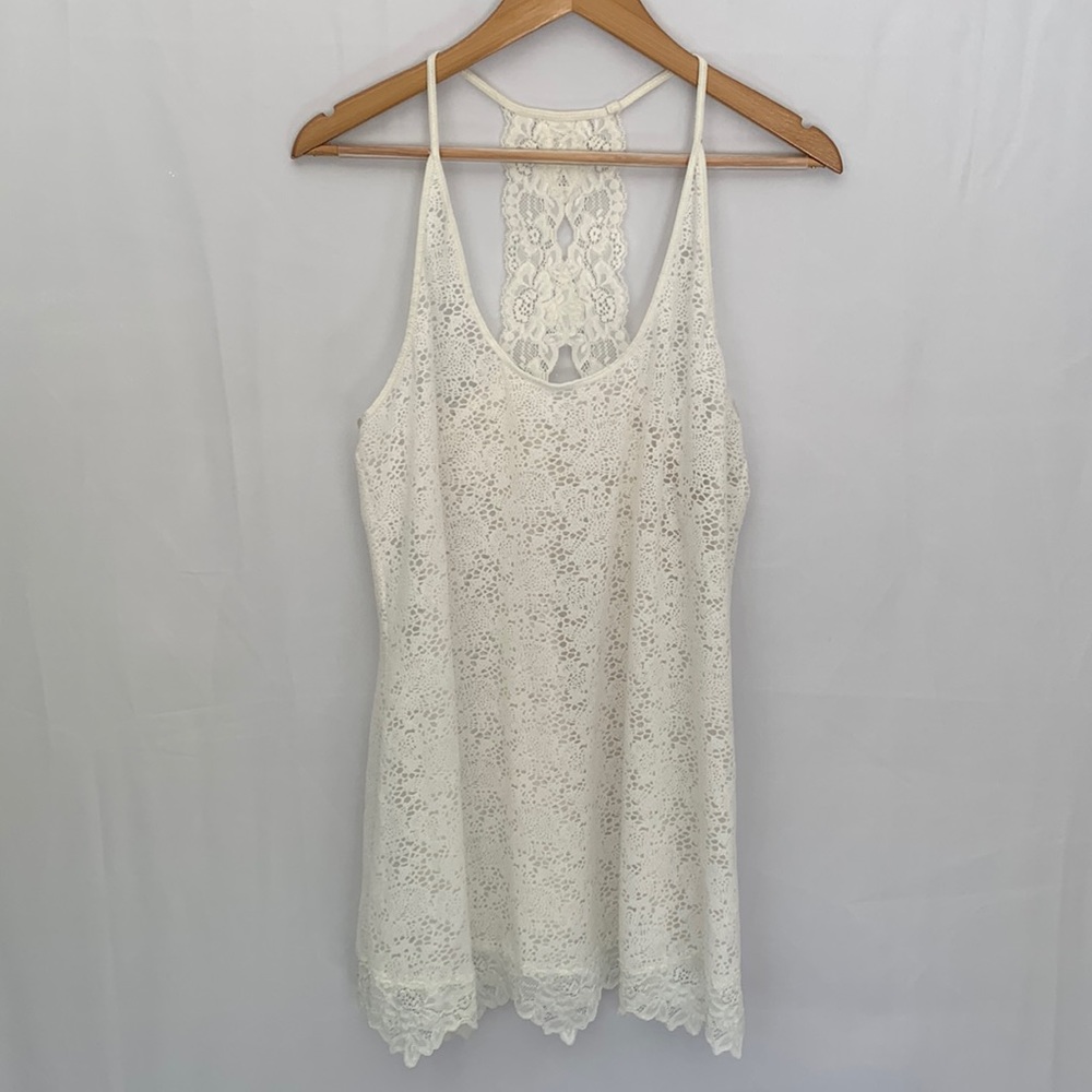 In Bloom Lace Chemise in White